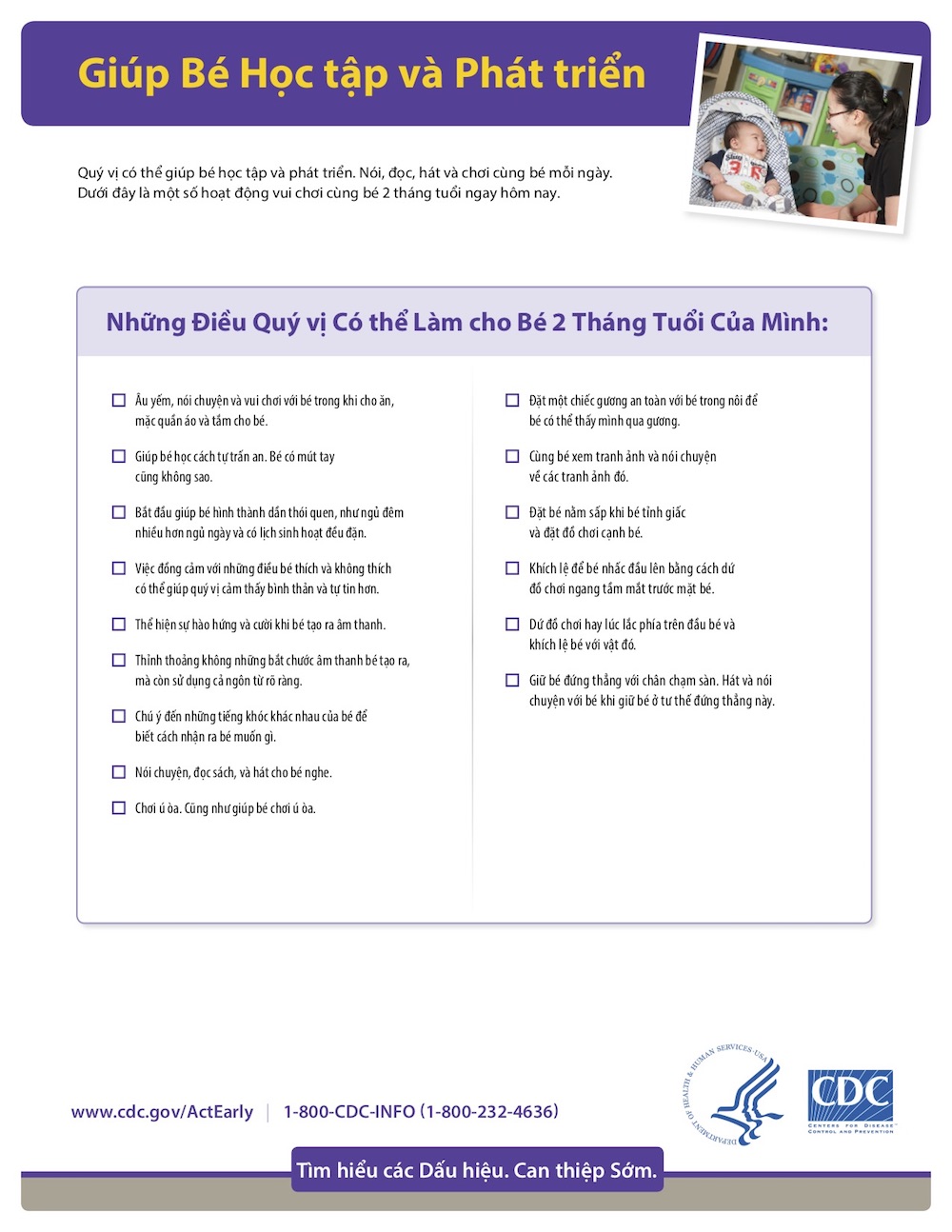 Tips CDC 2 tháng