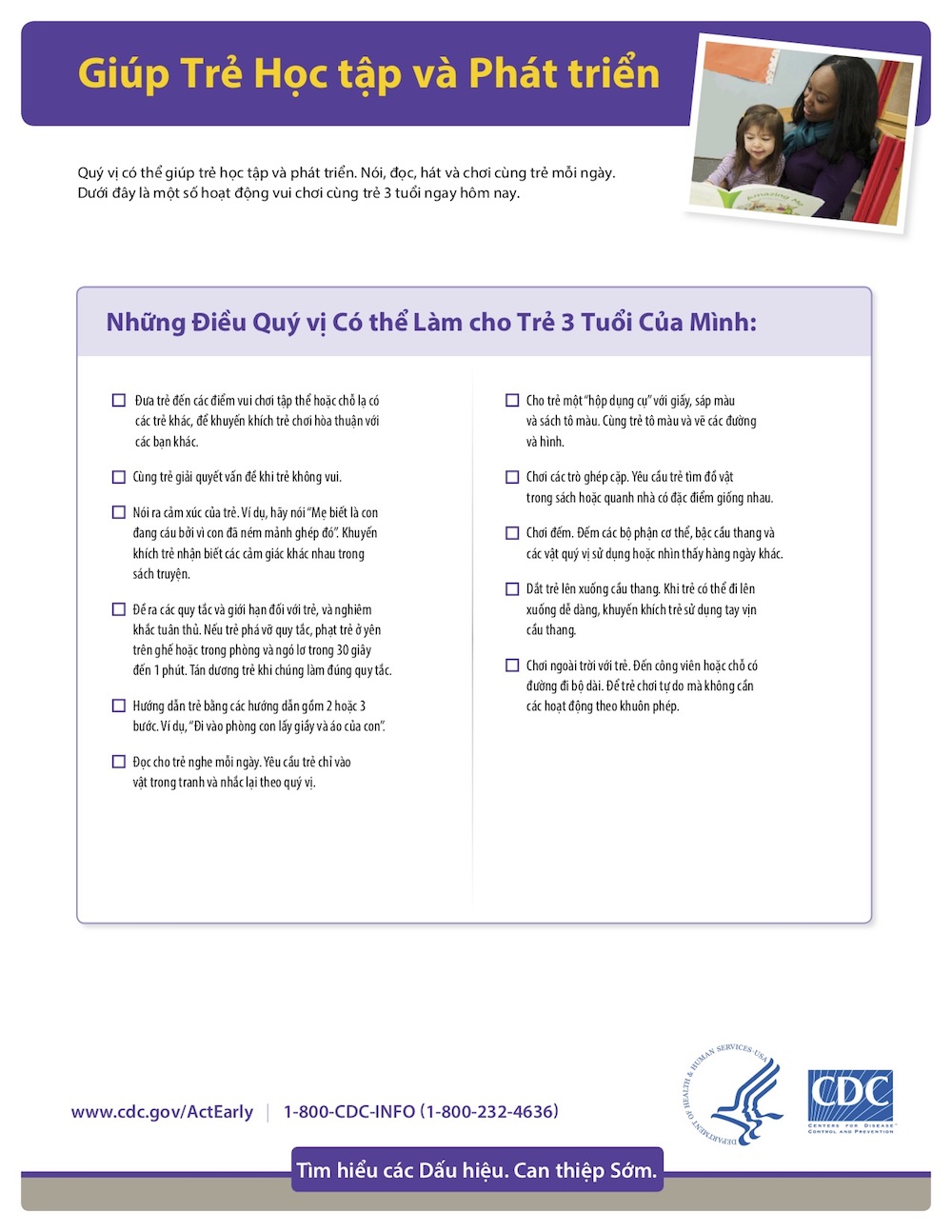 Tips CDC 3 tuổi