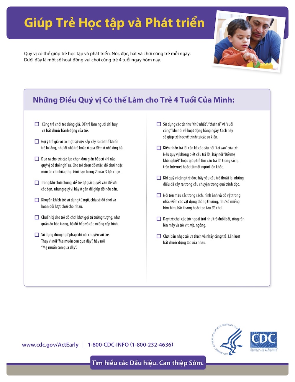 Tips CDC 4 tuổi
