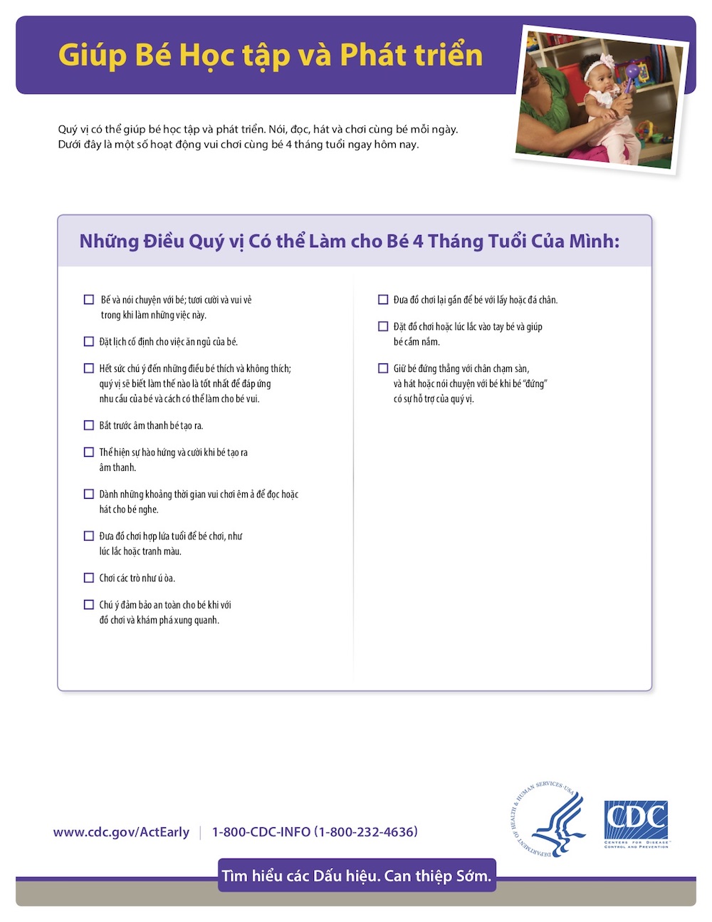 Tips CDC 4 tháng