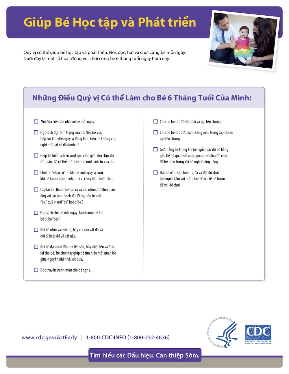 Tips CDC 6 tháng